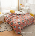 Thick flannel+sherpa Alternative Quilted Comforter duvets